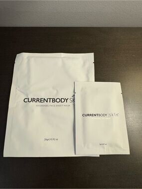 CurrentBody Skin Hydrogel Face Mask & Eye Mask Full Size NEW